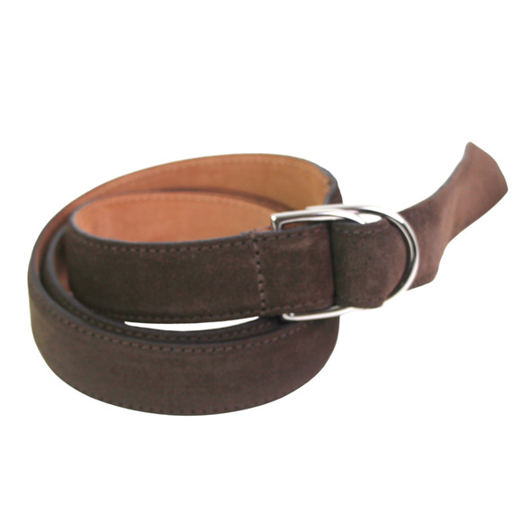 J. CREW BROWN REAL LEATHER SUEDE 1 1/8"Wd DRESS CASUAL WOMEN'S BELT Sz L/XL (85T - Picture 6 of 14